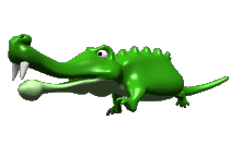 cartoon alligator walking lg clr  st