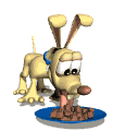 cartoon dog licking food md wht