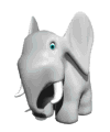 cartoon elephant lifting trunk md wht
