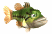 largemouth bass swimming ty wht