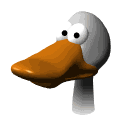 cartoon duck head blink md wht