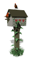 cardinal birdhouse md wht