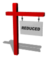 reduced real estate sign swing md wht