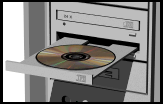 computer tower cd open hg wht  st