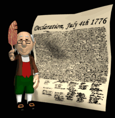 ben franklin feather declaration lg blk  st