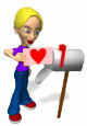girl getting valentine mail md wht