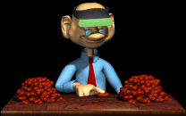 accountant counting beans lg blk  st