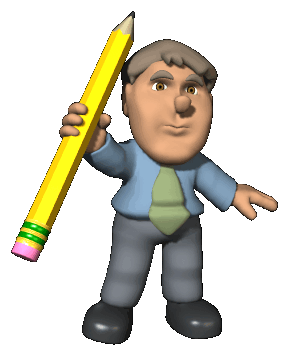 accountant raising pencil hg clr  st