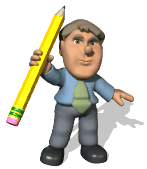 accountant raising pencil lg wht  st