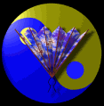 yin yang chinese fan blue md blk
