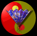 yin yang red chinese fan md blk
