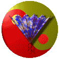 yin yang red chinese fan md clr