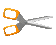 scissors orange md wht