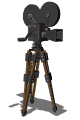 movie camera crank turn md wht