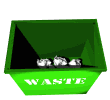 waste basket md wht