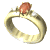 ladies ring garnet rotation md wht