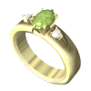 ladies ring peridot glimmer md wht