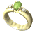 ladies ring peridot rotation md wht