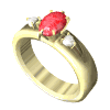 ladies ring ruby glimmer md wht