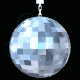 disco ball blue md wht