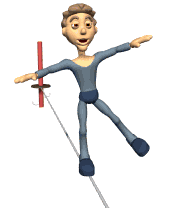 acrobat walking the wire lg wht