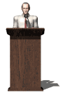 candidate speaking podium md wht