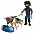 swat guy german shepard dog sniff bag md wht