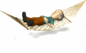 retired man swinging hammock md wht