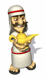 man with tight grip on genie lamp md wht