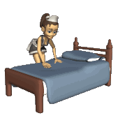 maid straightening bed lg clr