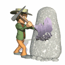 geologist chipping at rock md wht