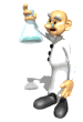 mad scientist swirling beaker md wht