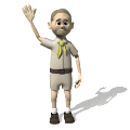 boy scout waving md wht