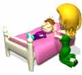 mother praying daughter bed md wht