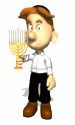 jewish boy holding menorah md wht