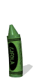 crayon hopping green md wht