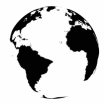black white earth globe md wht