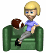 woman watching football md wht
