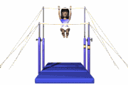 gymnast uneven bars swinging md wht