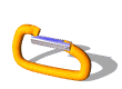 carabiner open orange md wht