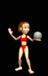 female swimmingsuit tossing volleyball md blk